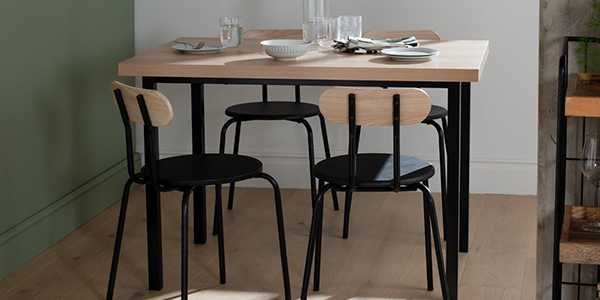  Short on space?  Shop space saving dining furniture.